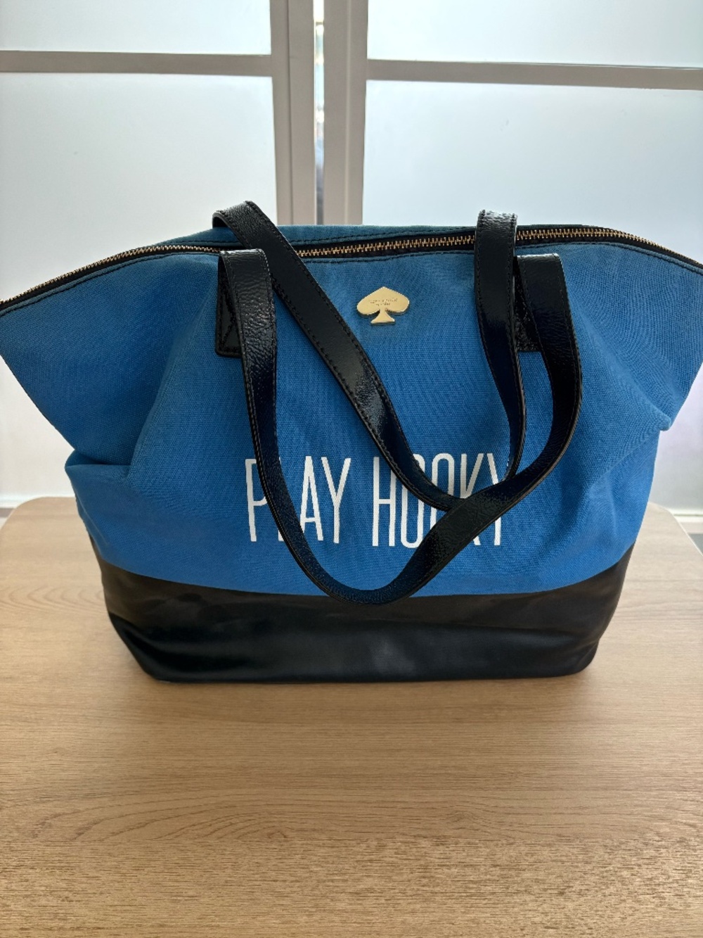 Kate Spade Play Hooky Canvas Tote Blue